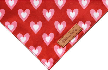 Valentine'S Day Dog Bandanas 2 Pack, Triangle Reversible Love Pet Scarf for Boy and Girl, Premium Durable Fabric, Holiday Mothers Day Bandana for Medium and Large Dogs (Large)