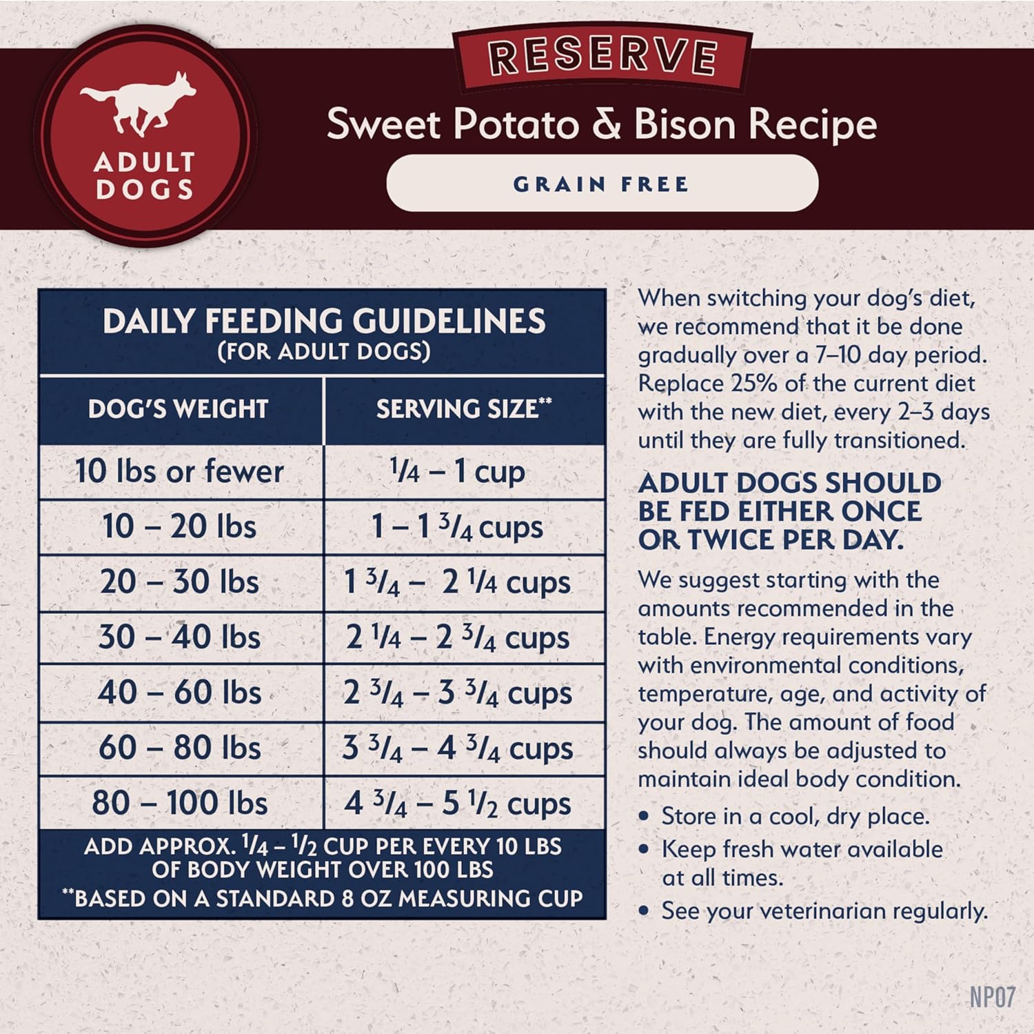 Limited Ingredient Adult Dry Dog Food - Balanced Nutrition for Adult Dogs - Grain-Free, Soy-Free Recipe - Limited Ingredient Formula - 12 Lb - Reserve Sweet Potato & Bison Recipe